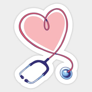 Stethoscope Heart Sticker